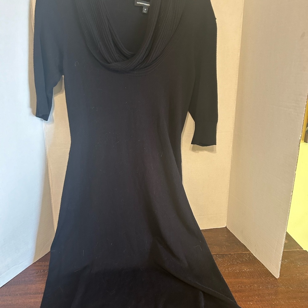 Express Design Studio Black Sweater Dress Sz M